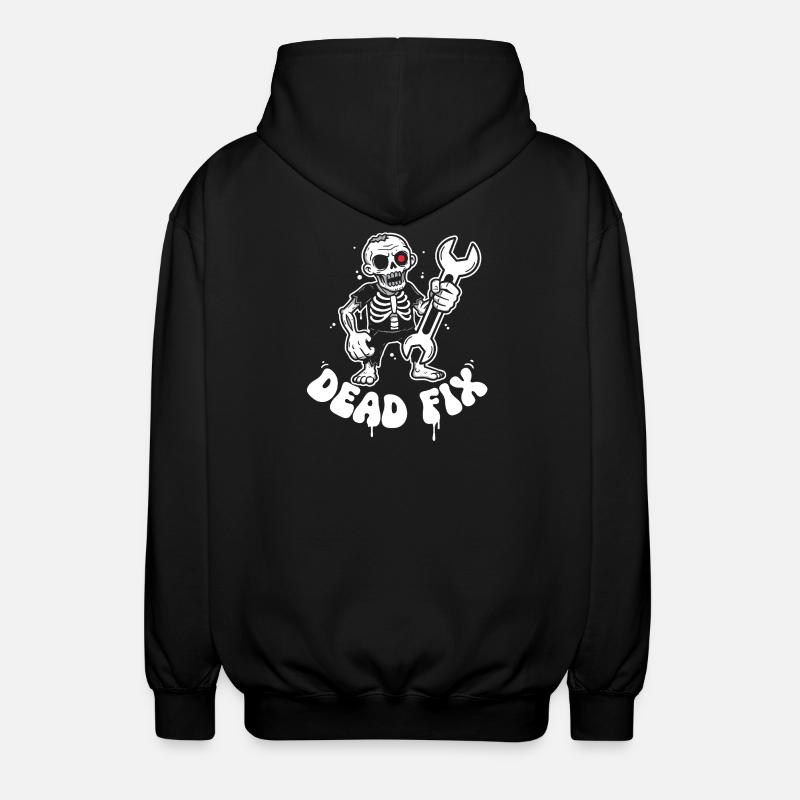 Squelette avec clé à molette - Veste à capuche unisexe - noir