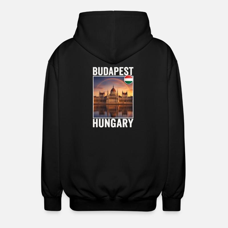 Budapest - Unisex Kapuzenjacke - Schwarz