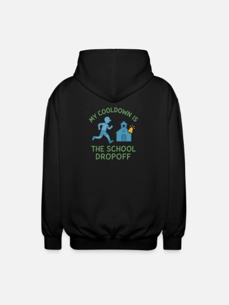 Running Mom, Dad, Jogging Parents - Unisex Hooded Jacket - black