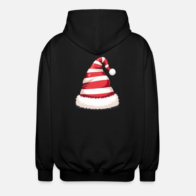 Candy Stripe Santa Hat - Unisex Kapuzenjacke - Schwarz