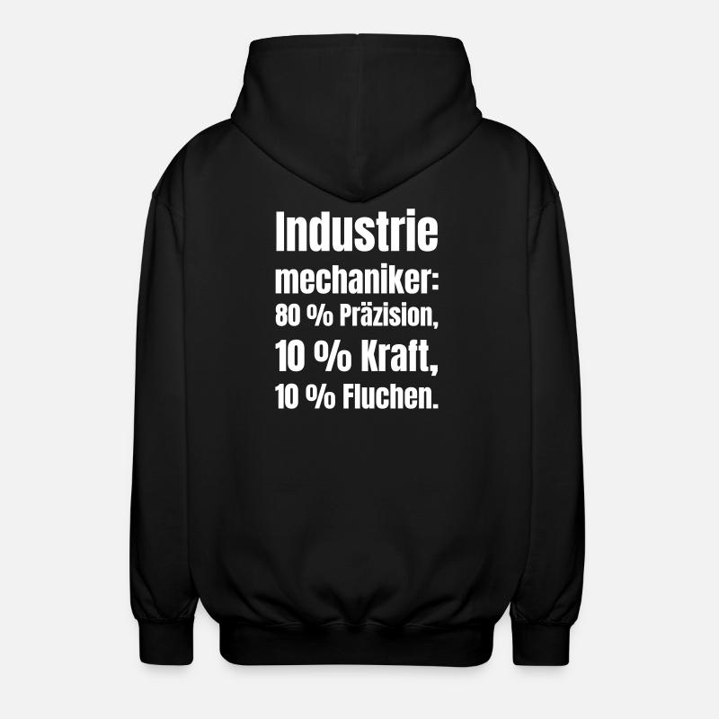 Industriemechaniker - Unisex Kapuzenjacke - Schwarz