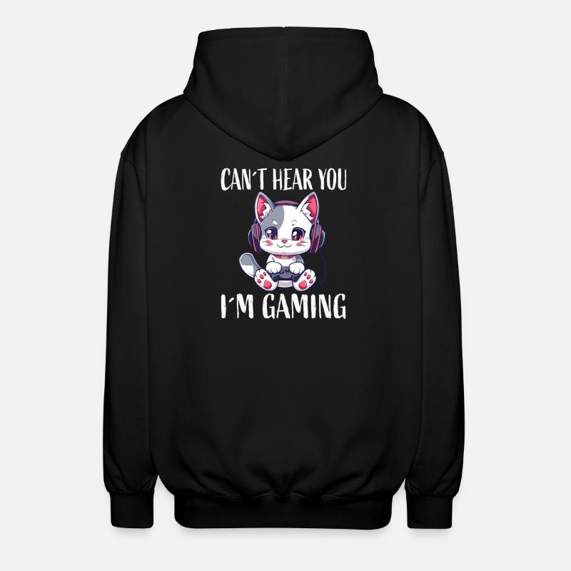 Casques pour chat de jeu - Veste à capuche unisexe - noir