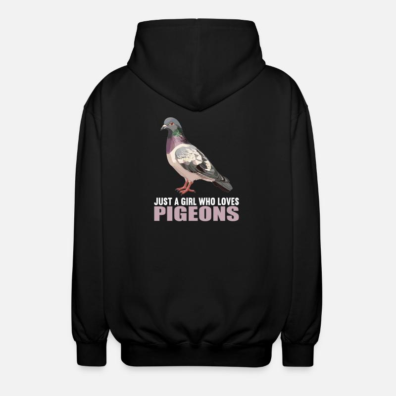 Tauben Taube - Unisex Kapuzenjacke - Schwarz