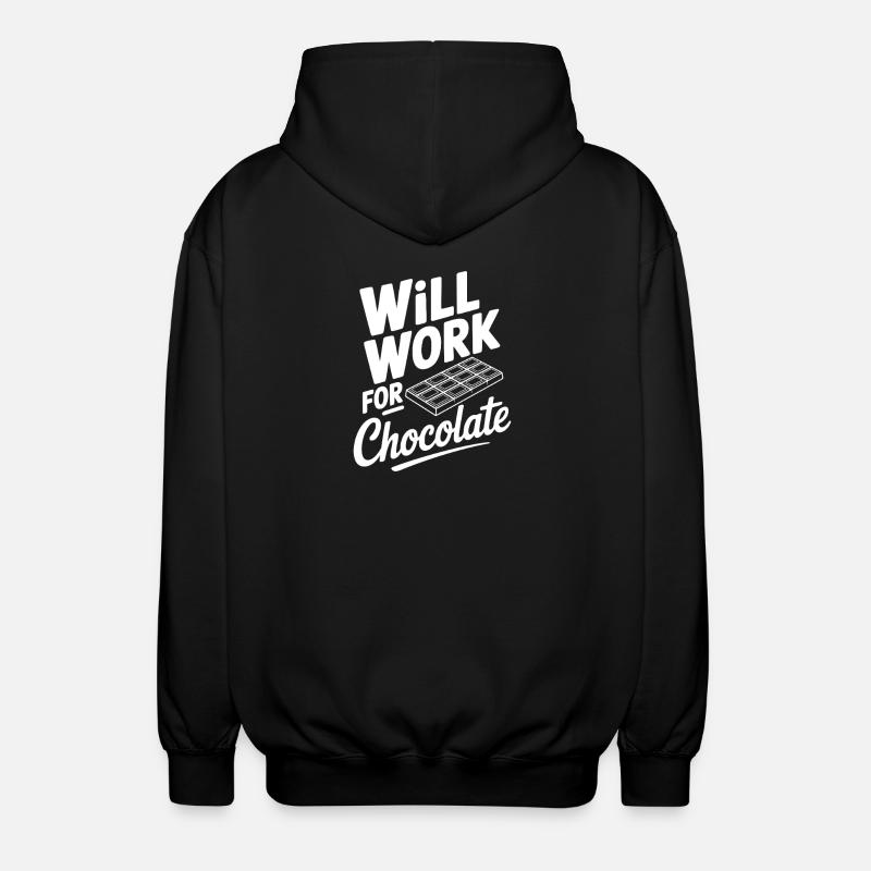 Ça marchera pour le chocolat - Veste à capuche unisexe - noir