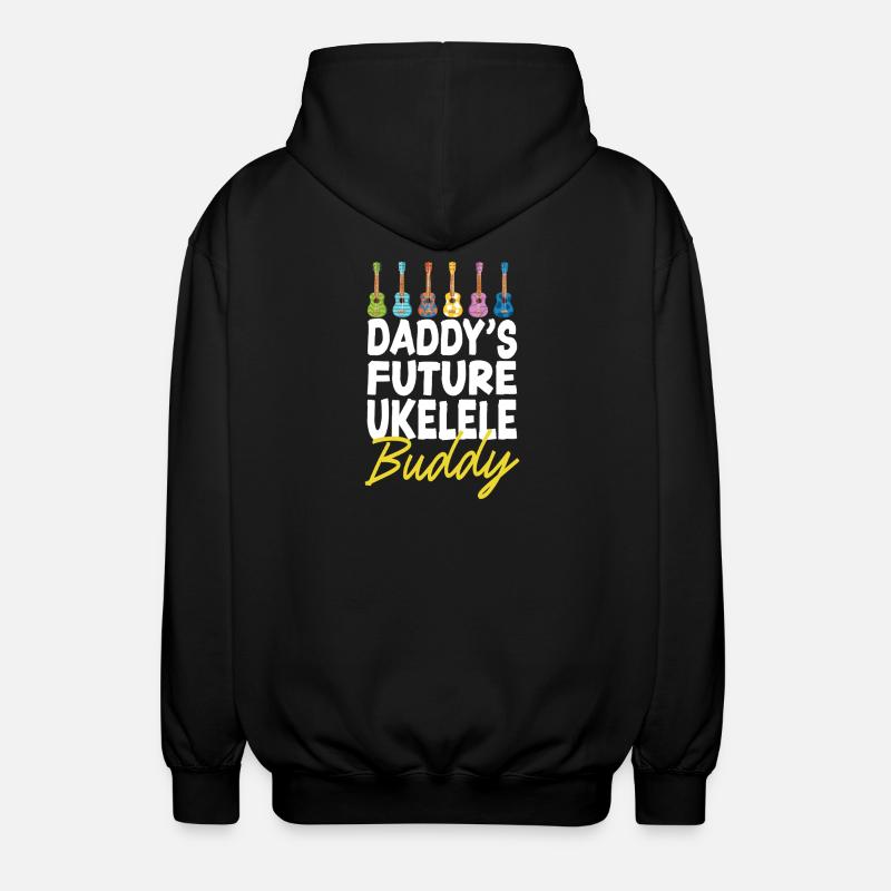 Hawaiian Ukulele Uke Daddy's - Unisex Kapuzenjacke - Schwarz