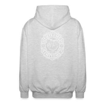 Party Hard Napping Faultier - Unisex Kapuzenjacke - Hellgrau meliert - Hinten - AI Model Male 185 light (185cm)