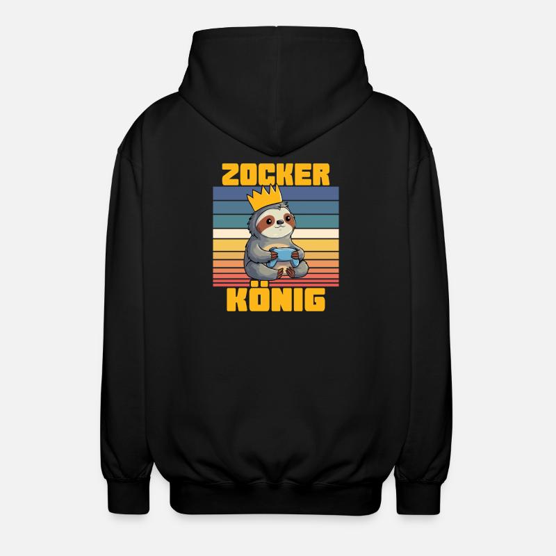 Zocker König - Unisex Kapuzenjacke - Schwarz