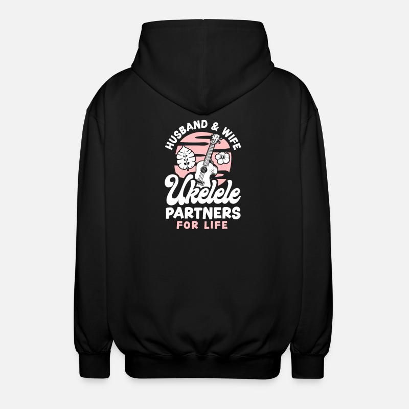 Ukulélé hawaïen Ukulélé Mari Épouse - Veste à capuche unisexe - noir