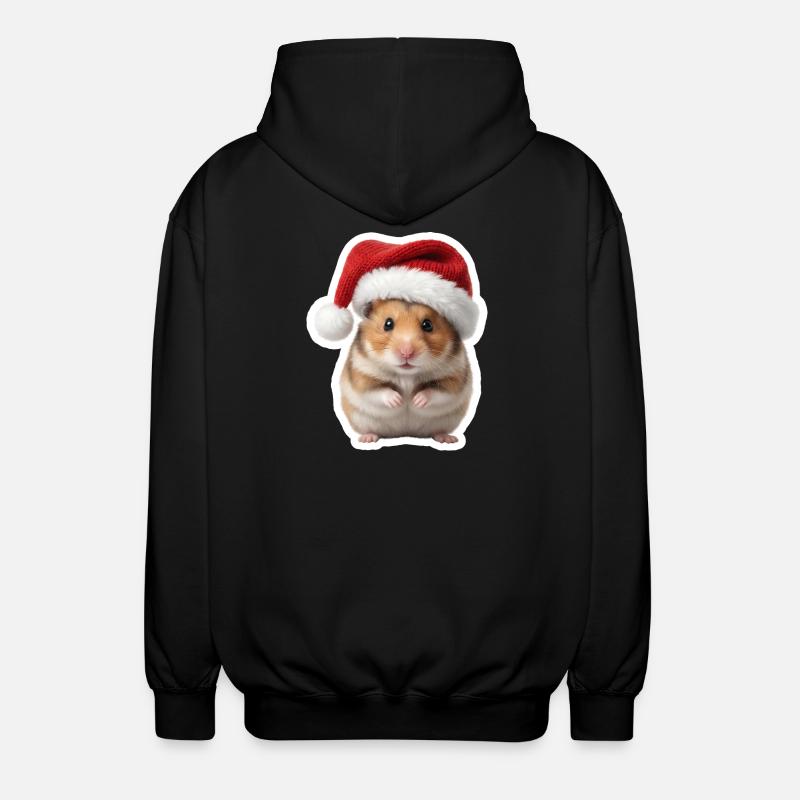 Doux Hamster - Doux Noël - Veste à capuche unisexe - noir