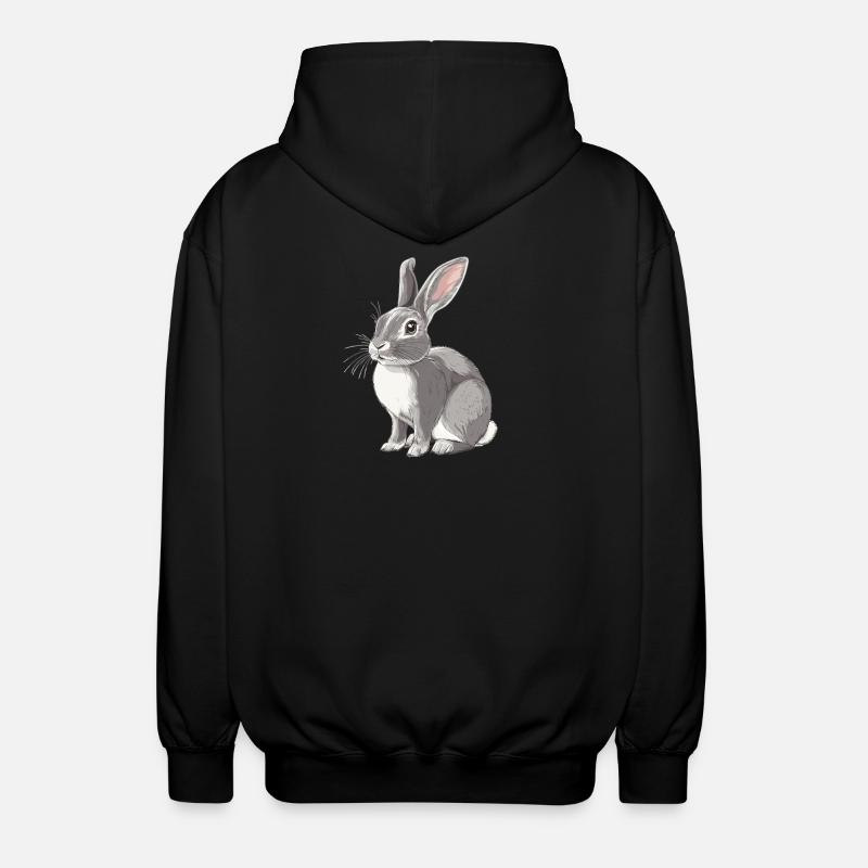 Lapin Lapin - Veste à capuche unisexe - noir