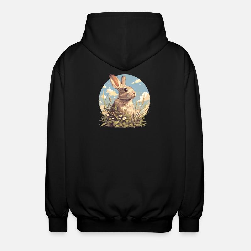 Lapin Lapin - Veste à capuche unisexe - noir