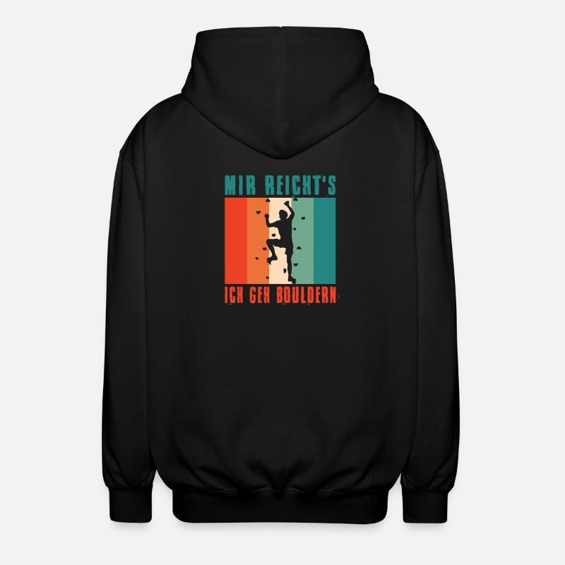Bouldering Gifts Climbing Climber Boulderer - Unisex Hooded Jacket - black