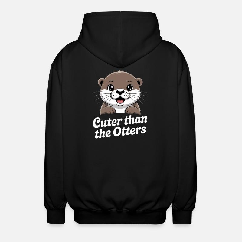 Plus mignonne que les loutres - Veste à capuche unisexe - noir