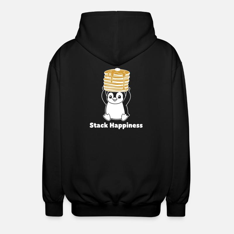 Stack Happiness Pinguin - Unisex Kapuzenjacke - Schwarz