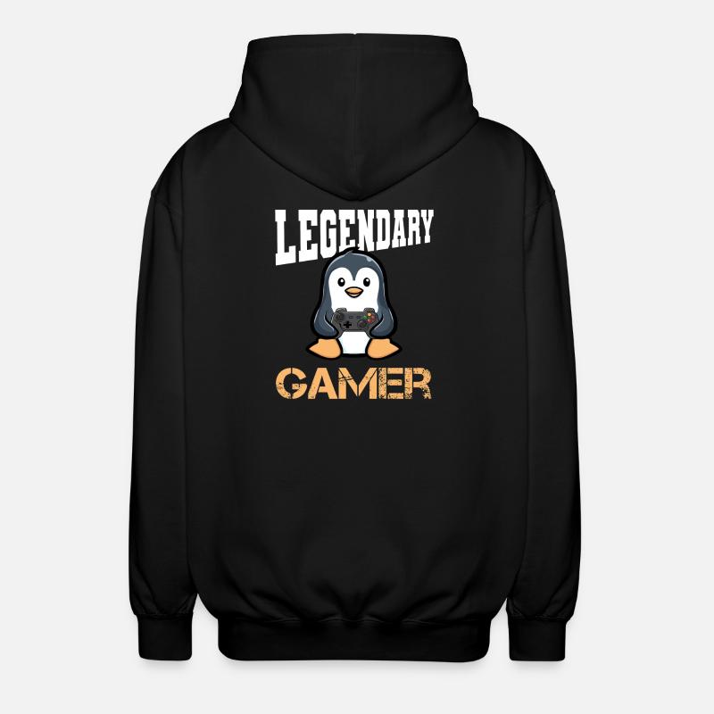controller zocken gamen - Unisex Kapuzenjacke - Schwarz