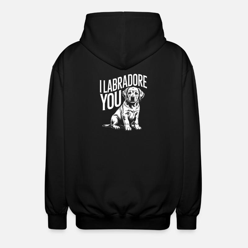 Ich Labrador Sie - Unisex Kapuzenjacke - Schwarz
