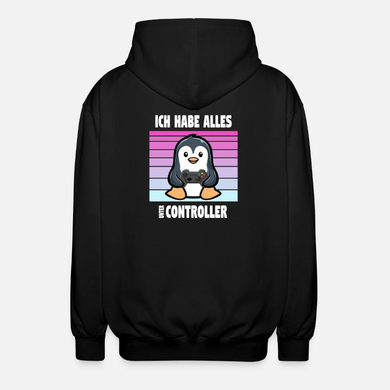 Controller Penguin Gaming - Unisex Hooded Jacket - black