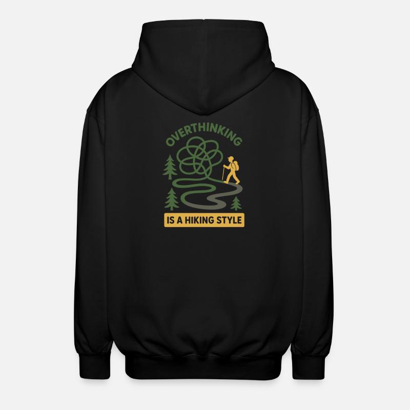 Forest Walk Overthinker Mental Reset - Unisex Kapuzenjacke - Schwarz