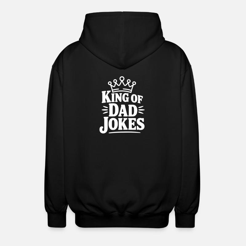 König der Vater-Witze - Unisex Kapuzenjacke - Schwarz