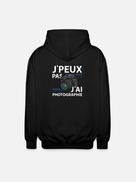 I can't I photograph - Unisex Hooded Jacket - black