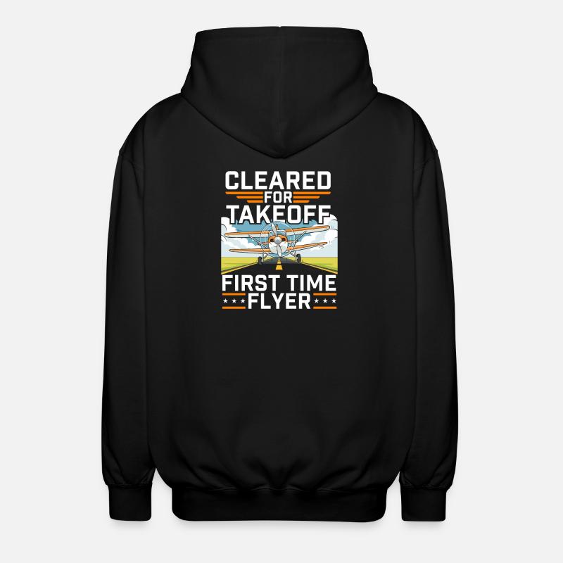 Startfreigabe als Erstflieger - Unisex Kapuzenjacke - Schwarz