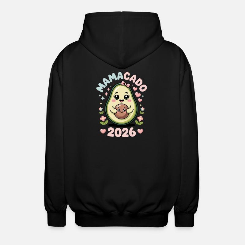 Maman 2026 Bébé enceinte - Veste à capuche unisexe - noir