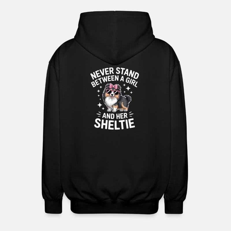 Expressions Sheltie Cadeau drôle Sheltie - Veste à capuche unisexe - noir