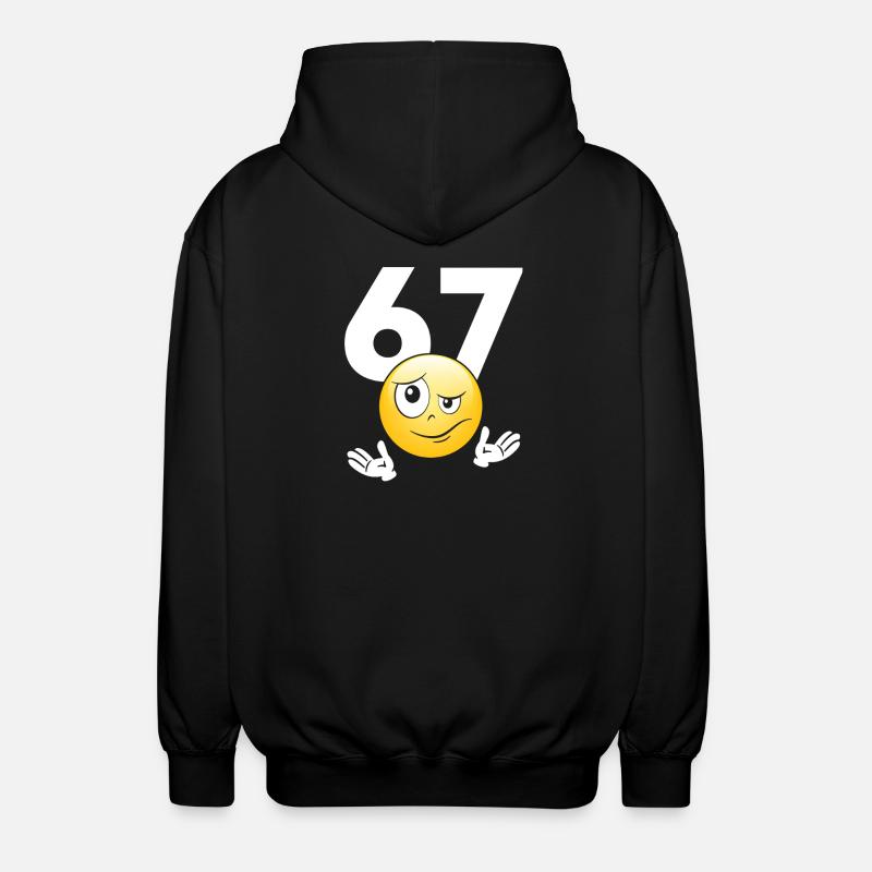 Numer 67 z emotikonem - Veste à capuche unisexe - noir