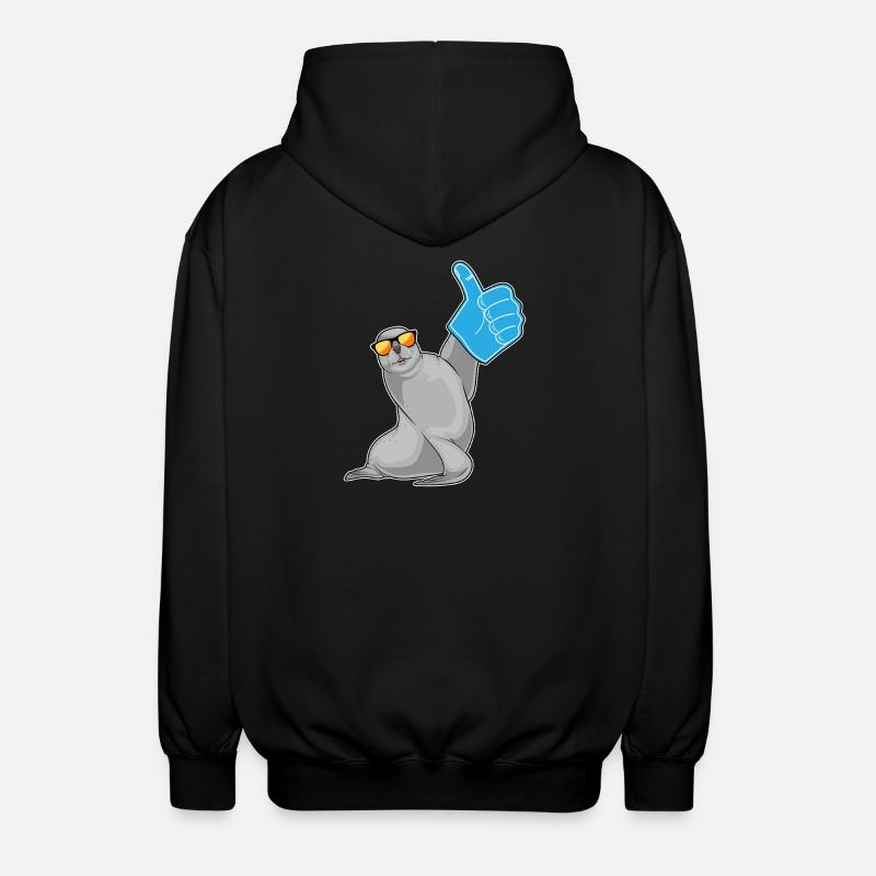 Scellez le pouce en l’air - Veste à capuche unisexe - noir