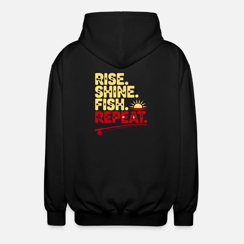 Répète Répète Éclate Brille Poisson - Veste à capuche unisexe - noir