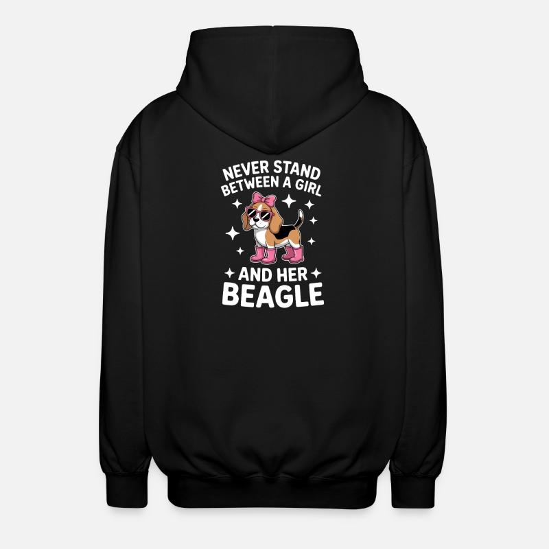 Beagle Sayings Funny Beagle Gift - Unisex Hooded Jacket - black
