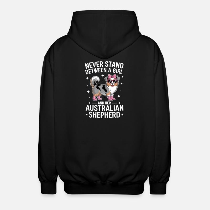 Australian Shepherd Saying Shepherd Gift - Unisex Hooded Jacket - black