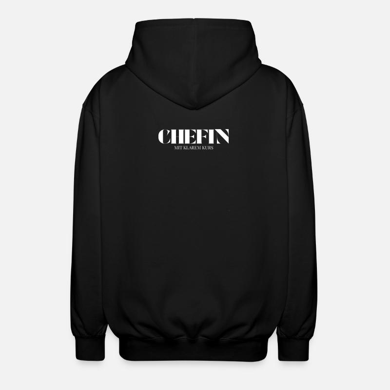 Chefin Spruch Mit klarem Kurs - Veste à capuche unisexe - noir