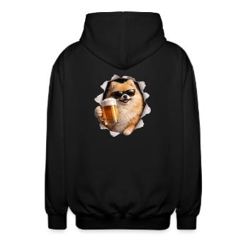 Bière Spitz - Veste à capuche unisexe - noir - Dos - AI Model Male 185 light (185cm)
