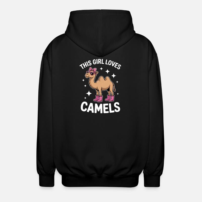 Kamele Spruch Lustiges Kamele Geschenk - Unisex Kapuzenjacke - Schwarz