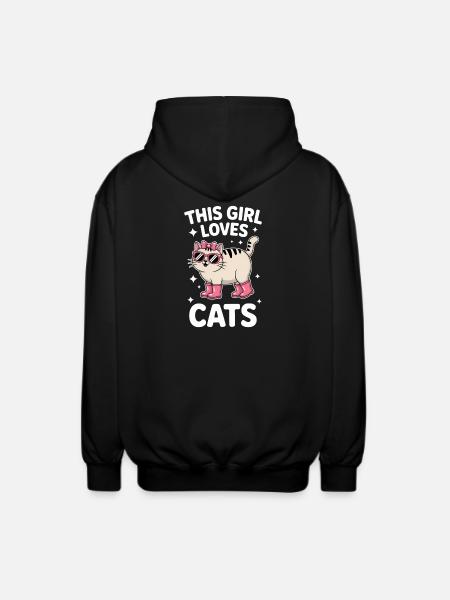 Cats Saying Funny Cat Gift - Unisex Hooded Jacket - black
