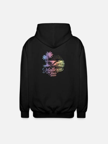 Mallorca Tour 2026 Bunt - Unisex Kapuzenjacke - Schwarz