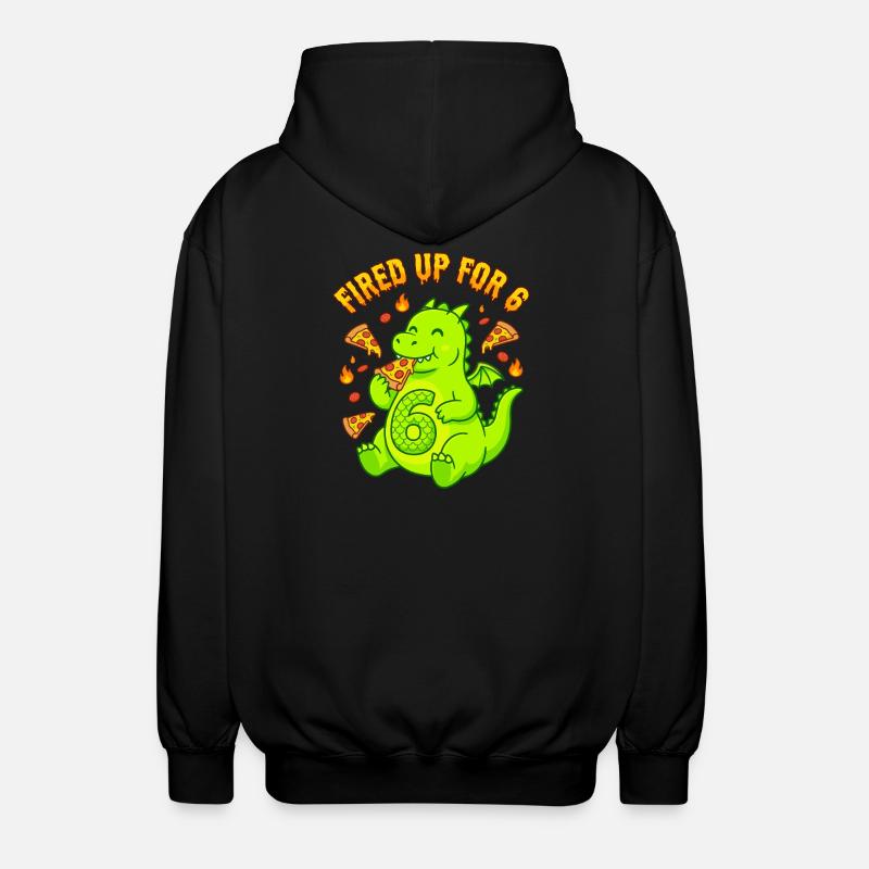 Motivé pour 6 Dragon Pizza - Veste à capuche unisexe - noir