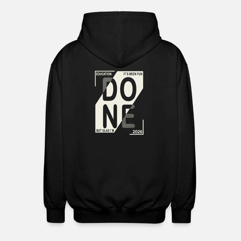 Done 2026 – Training completed design - Unisex Hooded Jacket - black