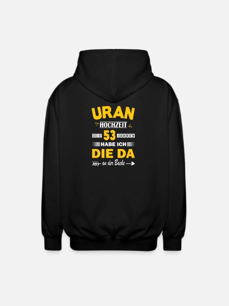 53 Years Relationship Anniversary Wedding Anniversary - Unisex Hooded Jacket - black