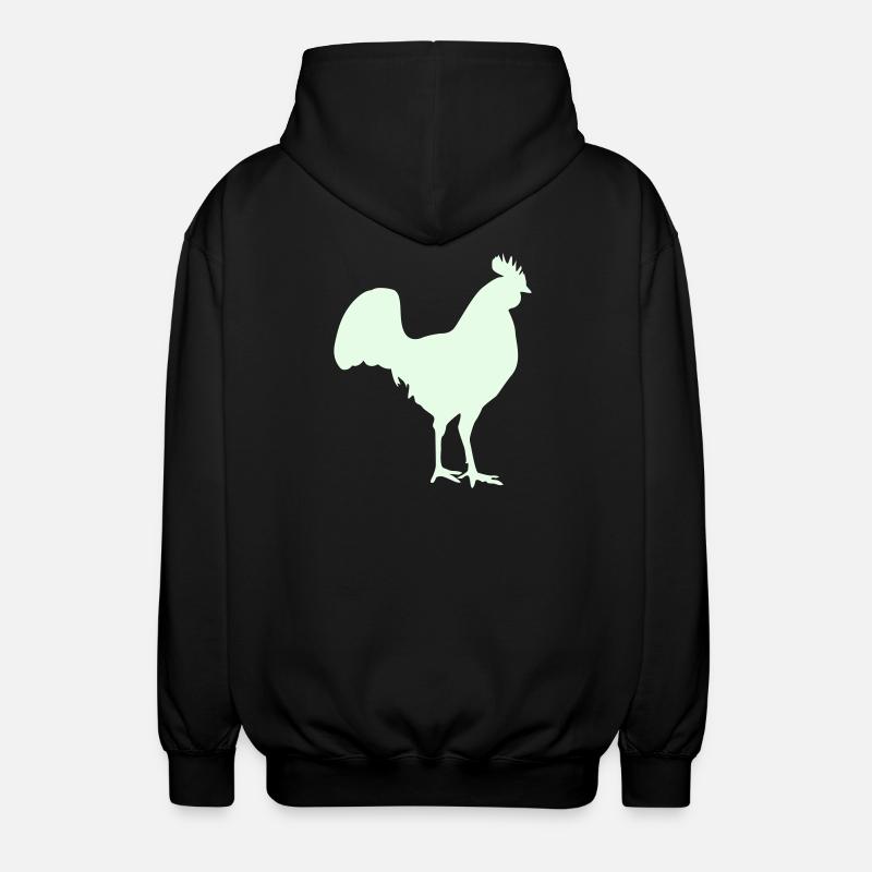 Silhouette du coq - Veste à capuche unisexe - noir