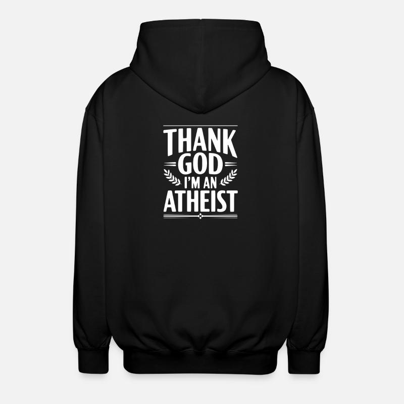 Dieu merci, je suis athée - Veste à capuche unisexe - noir