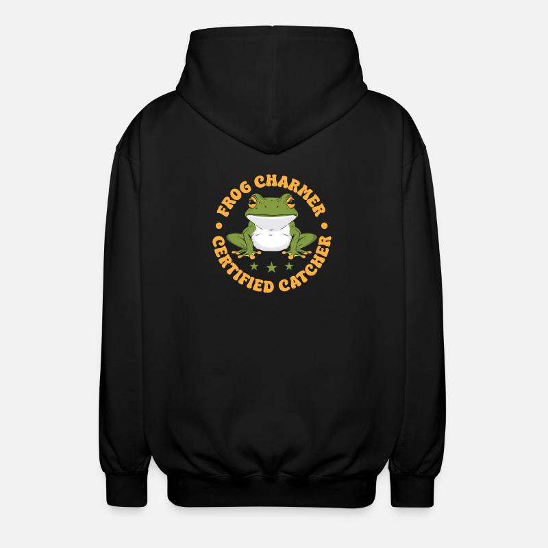 Frog Catcher Charmer Grenouille certifiée - Veste à capuche unisexe - noir