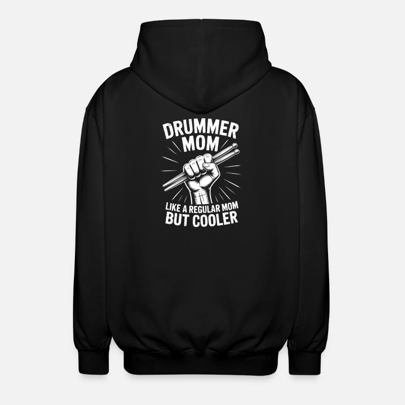 Drummer Saying Funny Drummer Gift - Unisex Hooded Jacket - black
