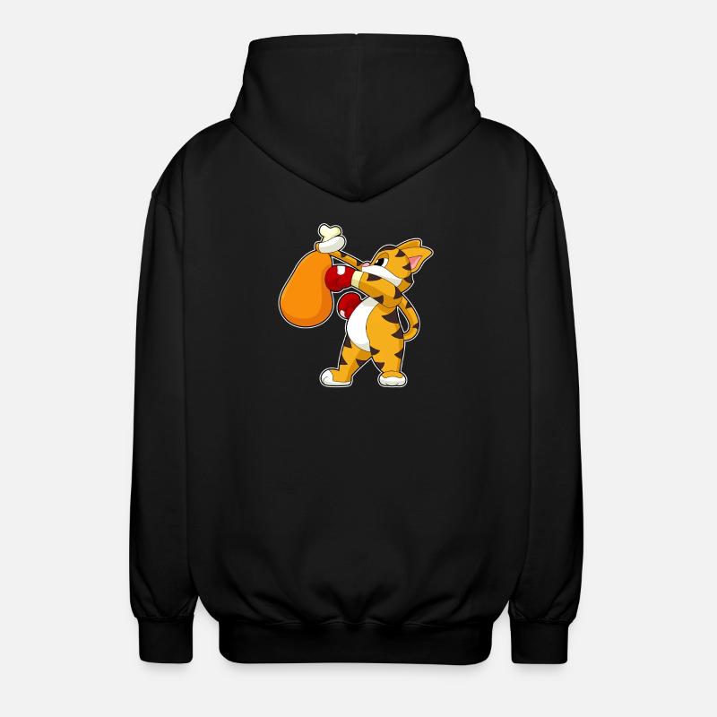 Tiger Boxer Boxing Gloves Boxing - Unisex Hooded Jacket - black