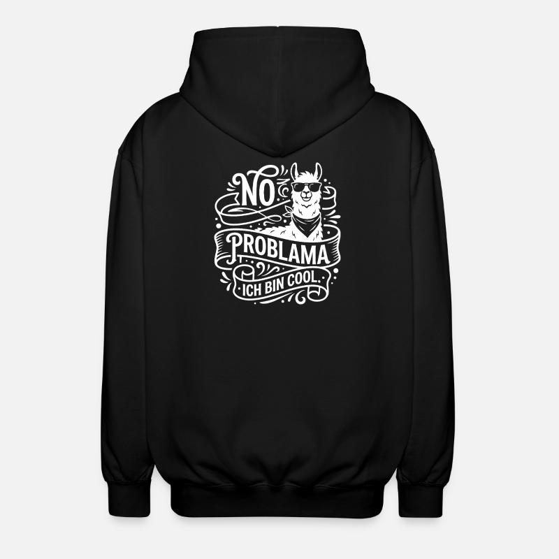 Pas de coolitude Problama Lama - Veste à capuche unisexe - noir