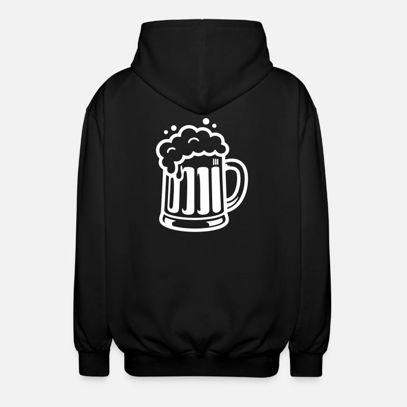 Bierkrug Comic Bier - Unisex Kapuzenjacke - Schwarz