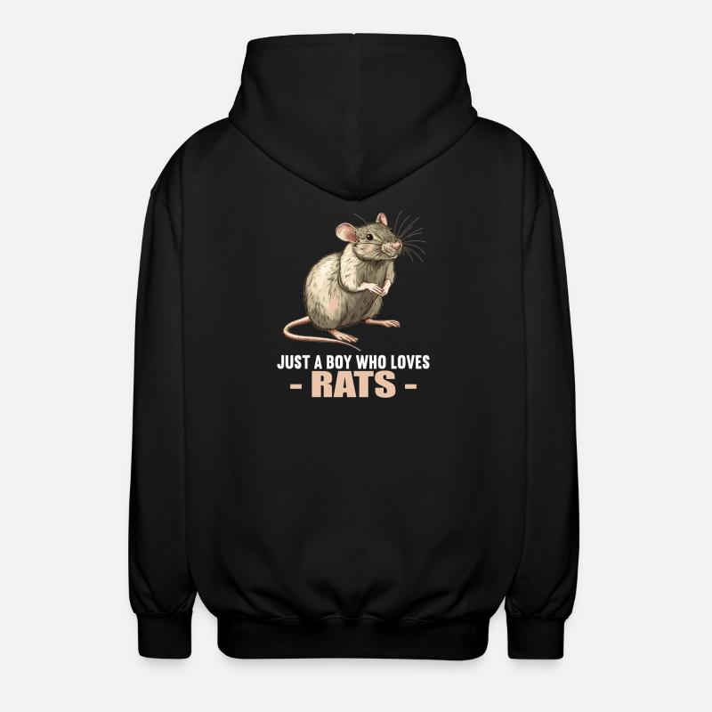 Ratten Ratte - Unisex Kapuzenjacke - Schwarz