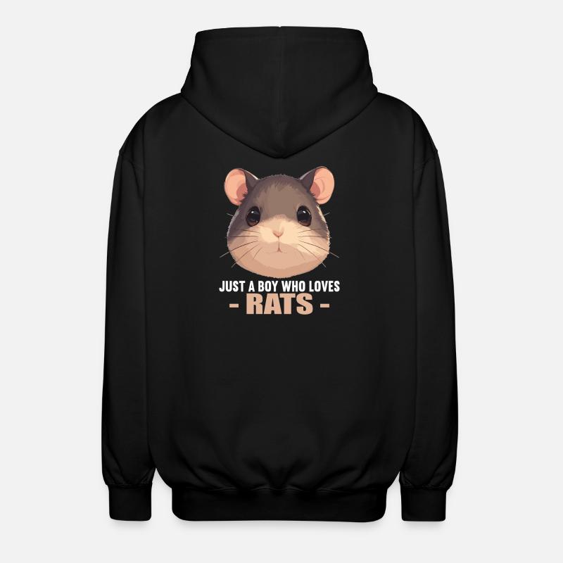 Ratten Ratte - Unisex Kapuzenjacke - Schwarz