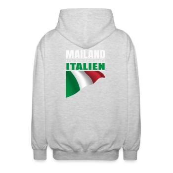 Milan - Veste à capuche unisexe - gris clair chiné - Dos - AI Model Male 185 light (185cm)